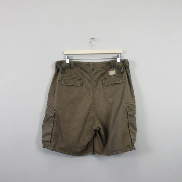 American Eagle AE Supply Cargo Shorts Men 38 Green Cotton Hiking Outdoor y2k 610 - Picture 3 of 13